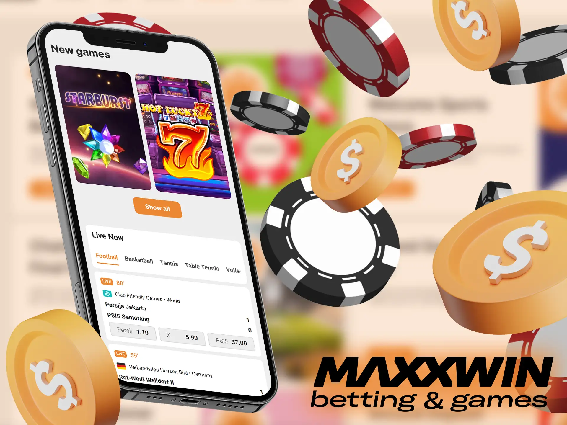 Play your favorite games directly in your browser with Maxxwin's web version.