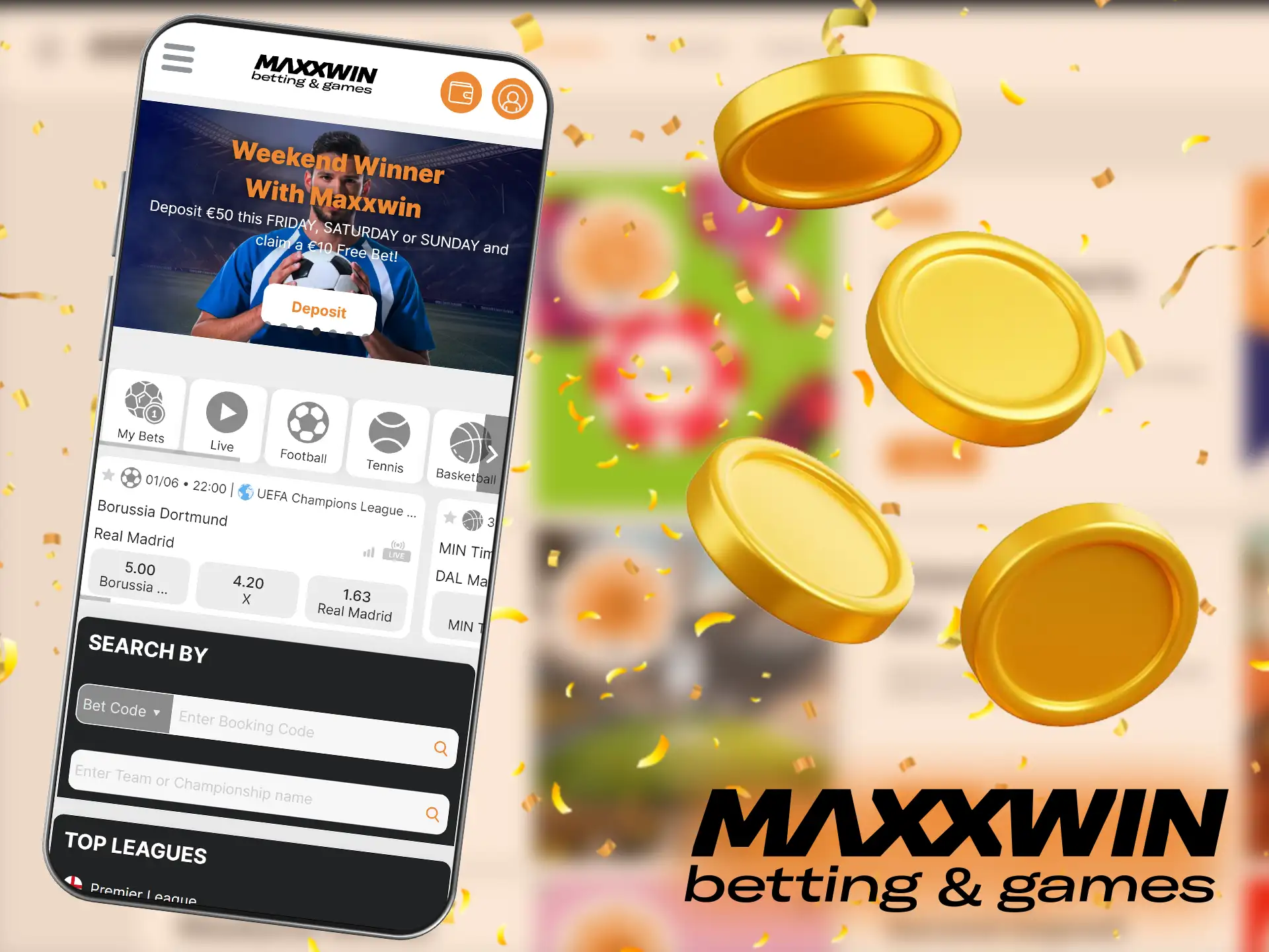 Dive into a world of sports betting with Maxxwin app.
