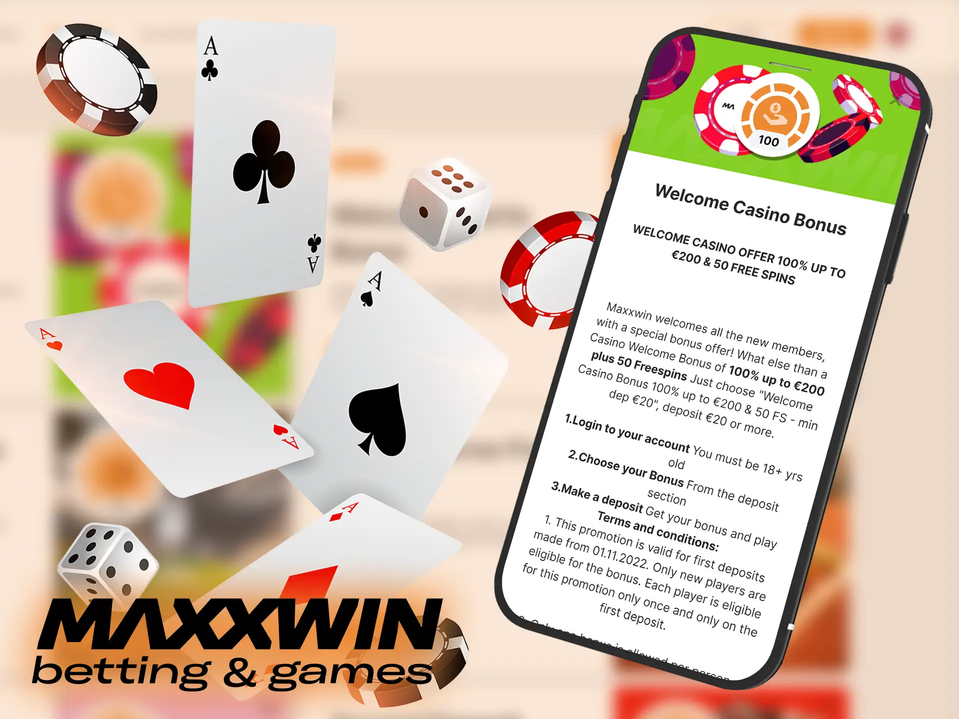 Make your first deposit and get a casino bonus at Maxxwin.