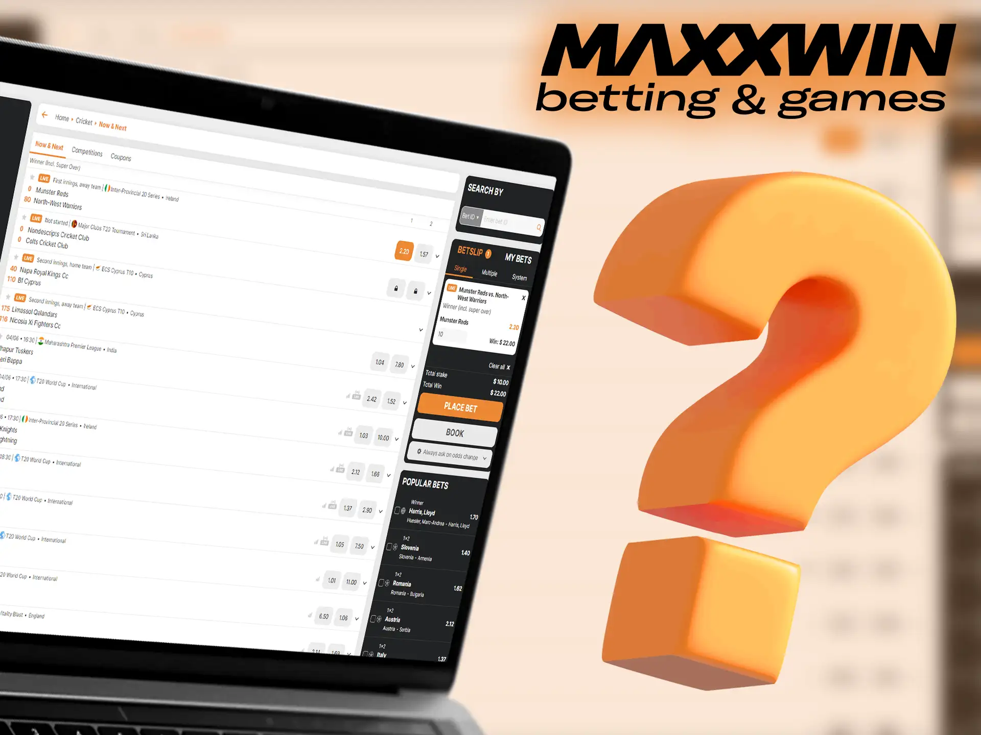 Maxxwin requires users to be 18 years or older to wager on cricket or any other betting options.