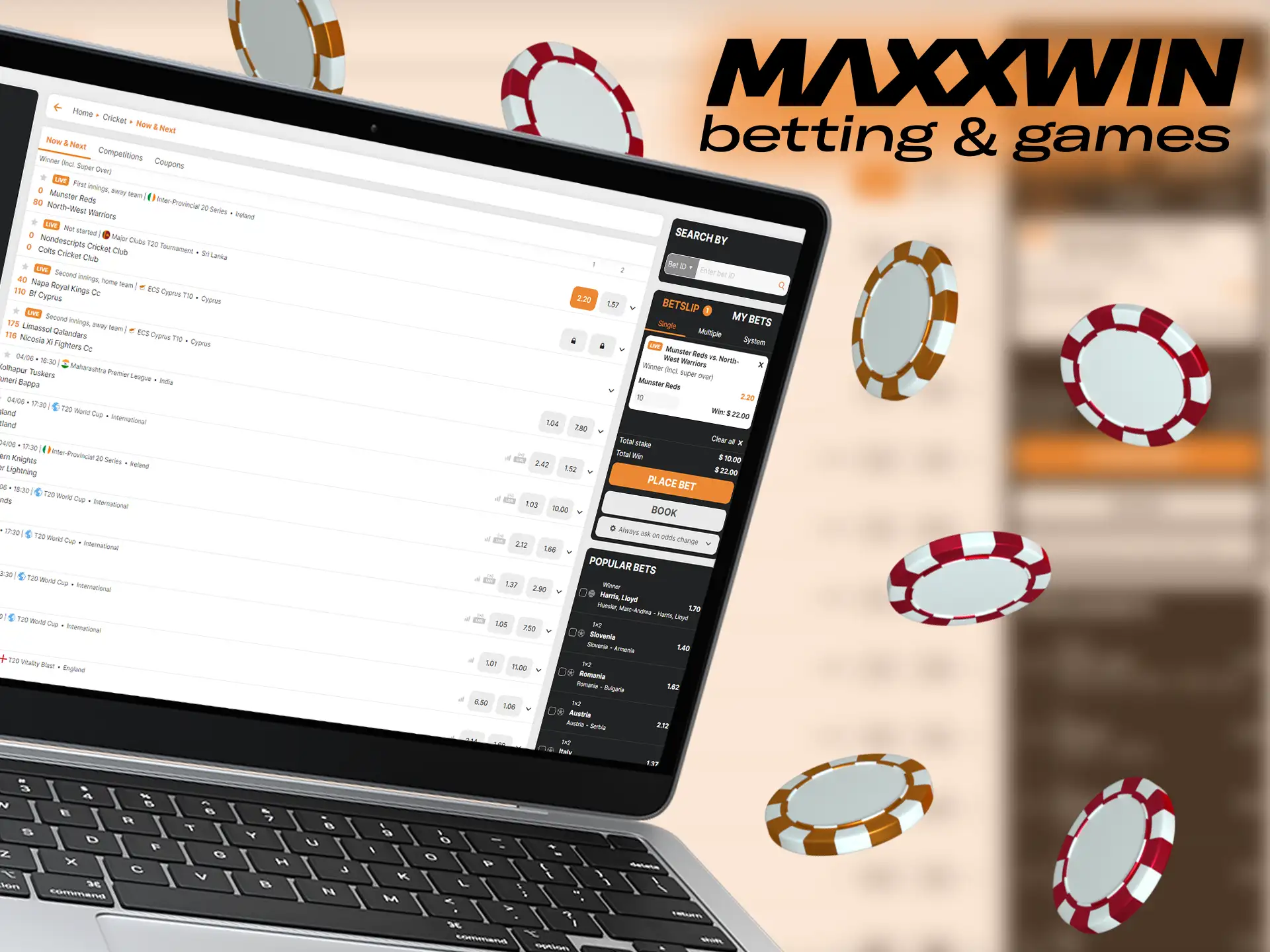 Maxxwin requires registered users to have funds in their account before placing sports bets.