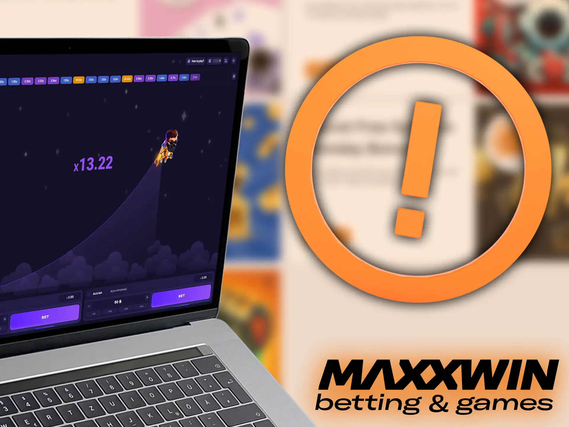 Lucky Jet's clear and intuitive interface allows newcomers to start playing on the Maxxwin site right away.