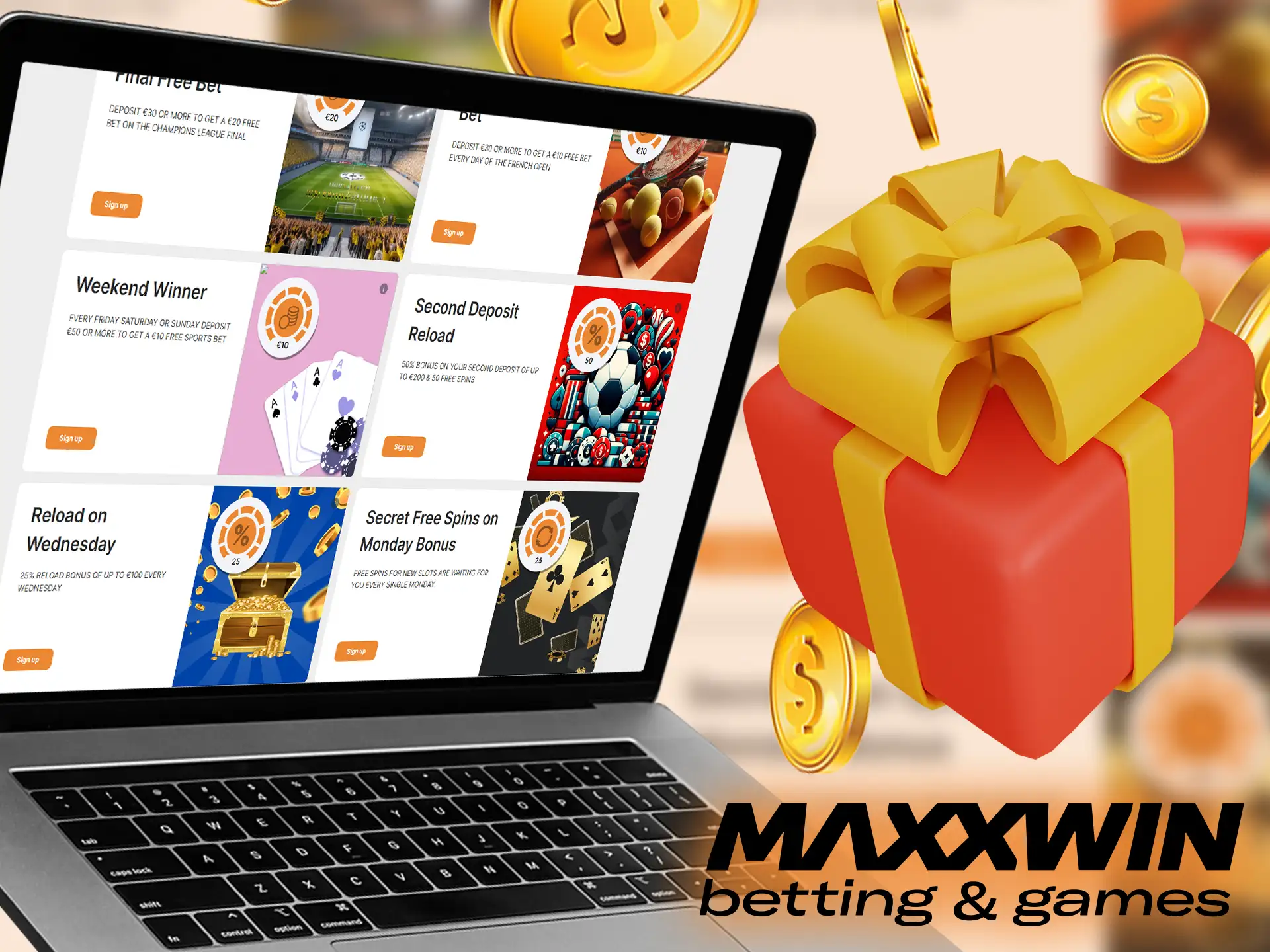 Get freebets every week on specific days at Maxxwin.