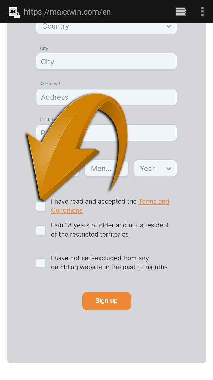 Read and agree to the terms and conditions on the official Maxxwin website.