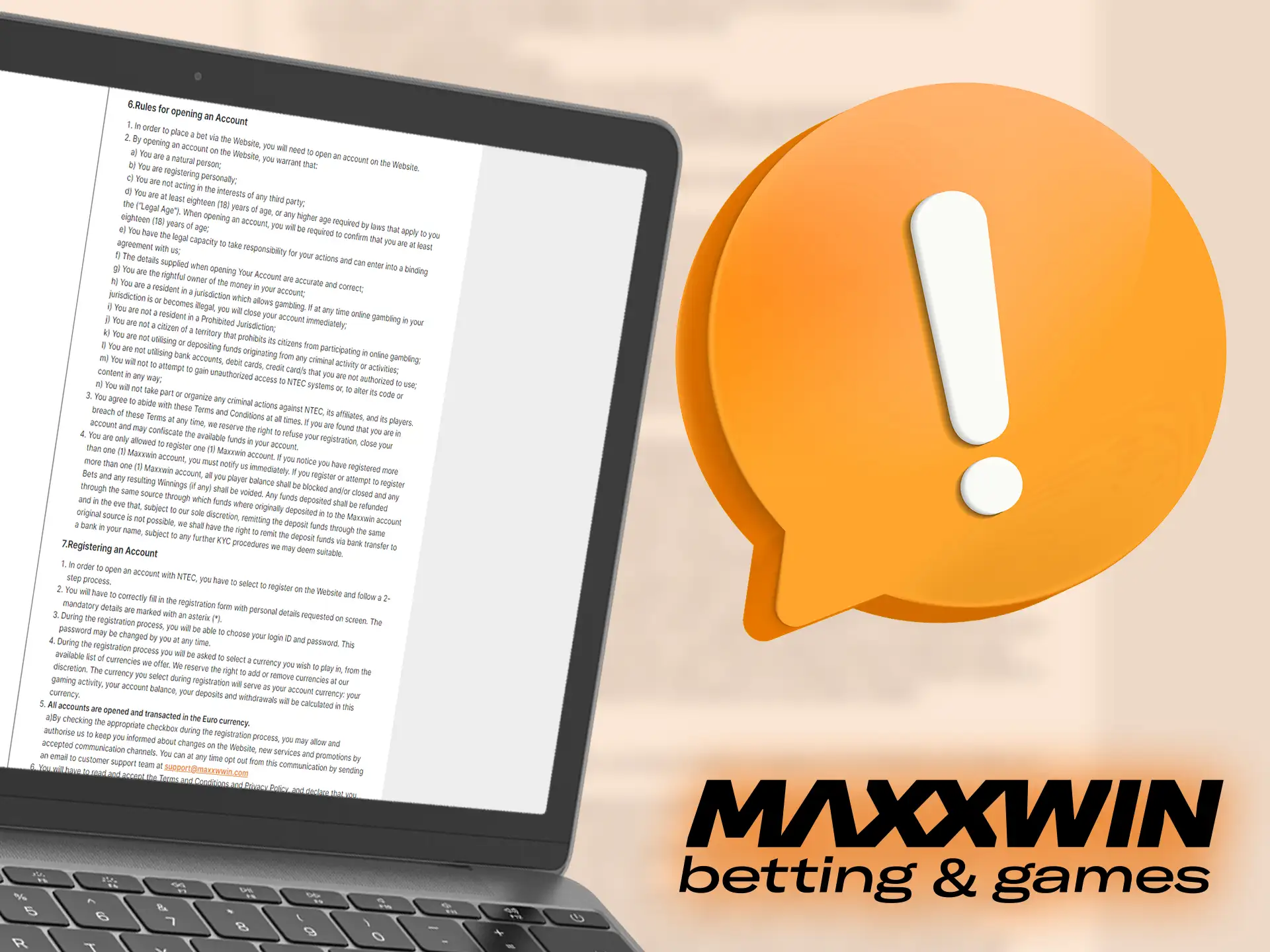 Here are a few simple rules to follow for a quick and easy registration on Maxxwin website.