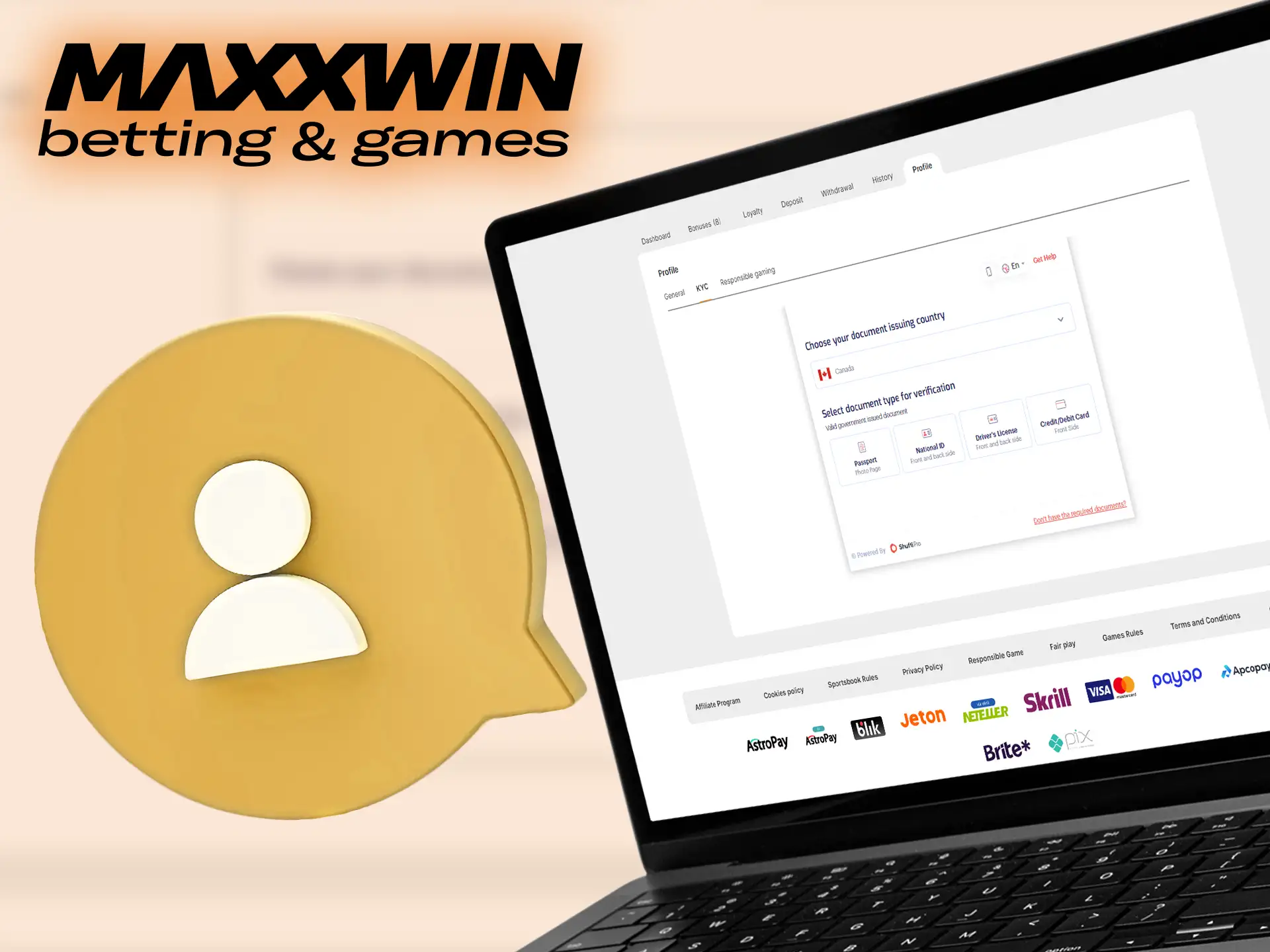 A quick verification process is required at Maxxwin to ensure a safe and fair gaming environment.