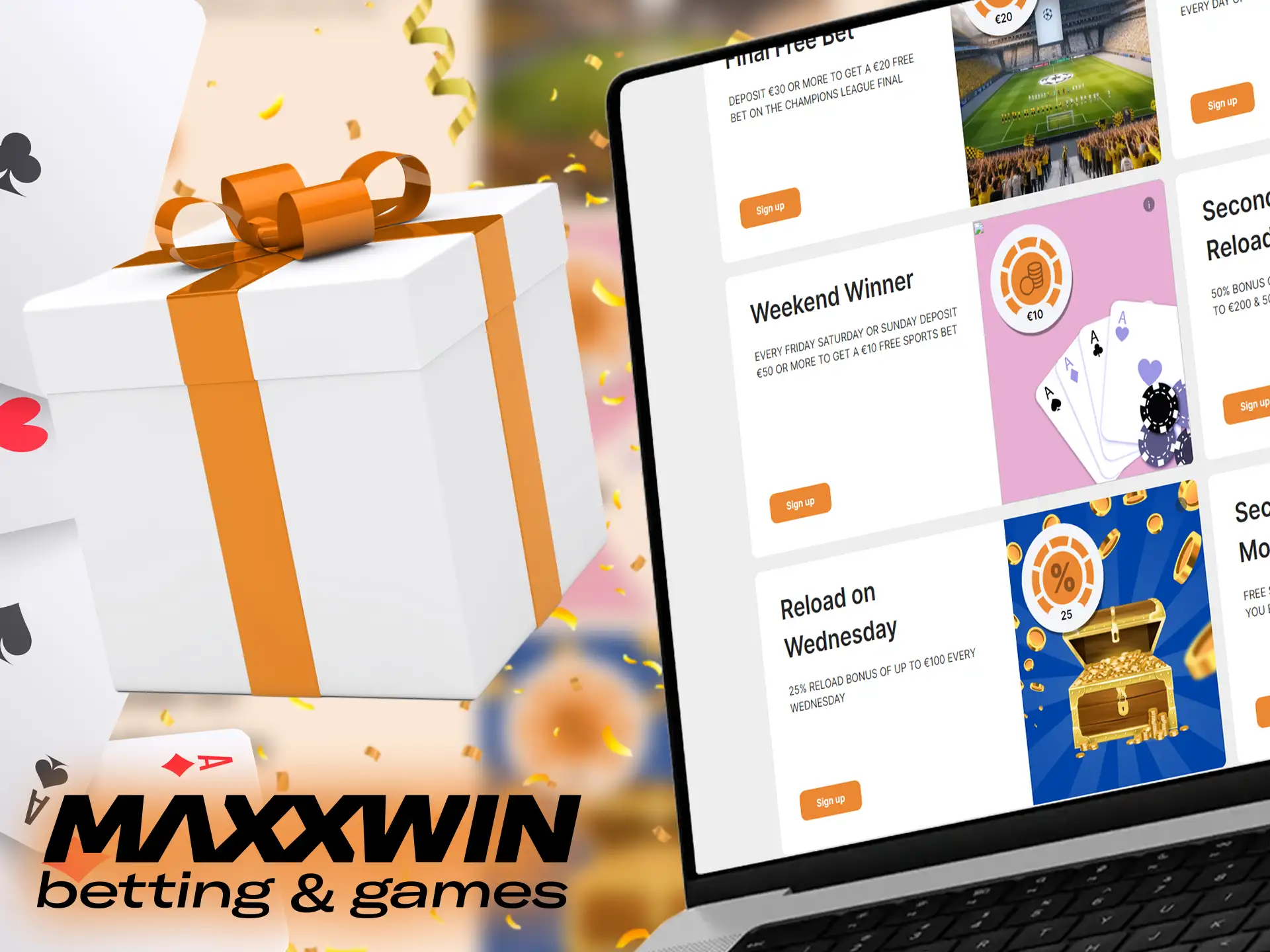 Every Friday, Saturday and Sunday you can get a freebet at Maxxwin.