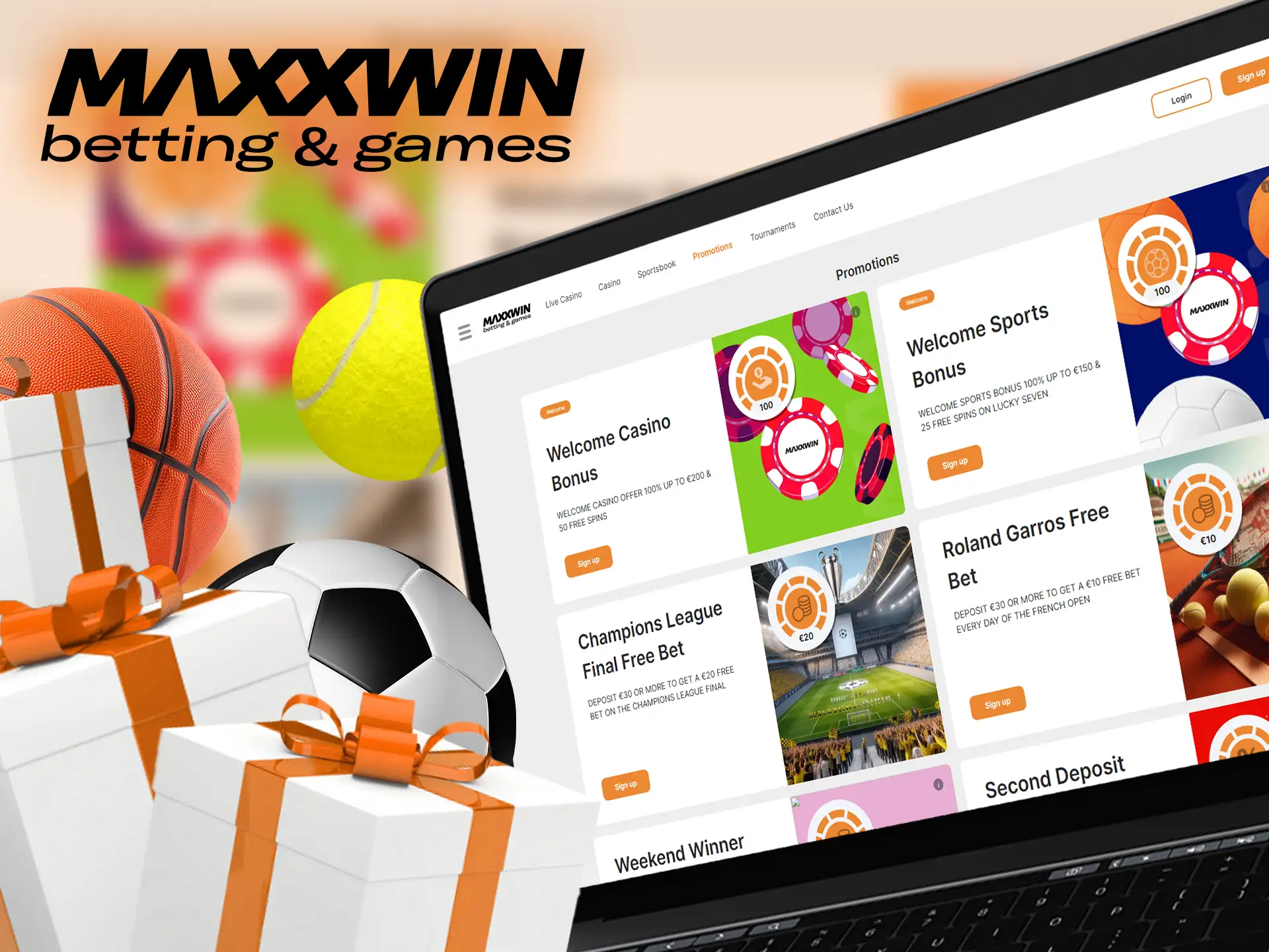 Get a welcome sports bonus when you make your first deposit at Maxxwin.