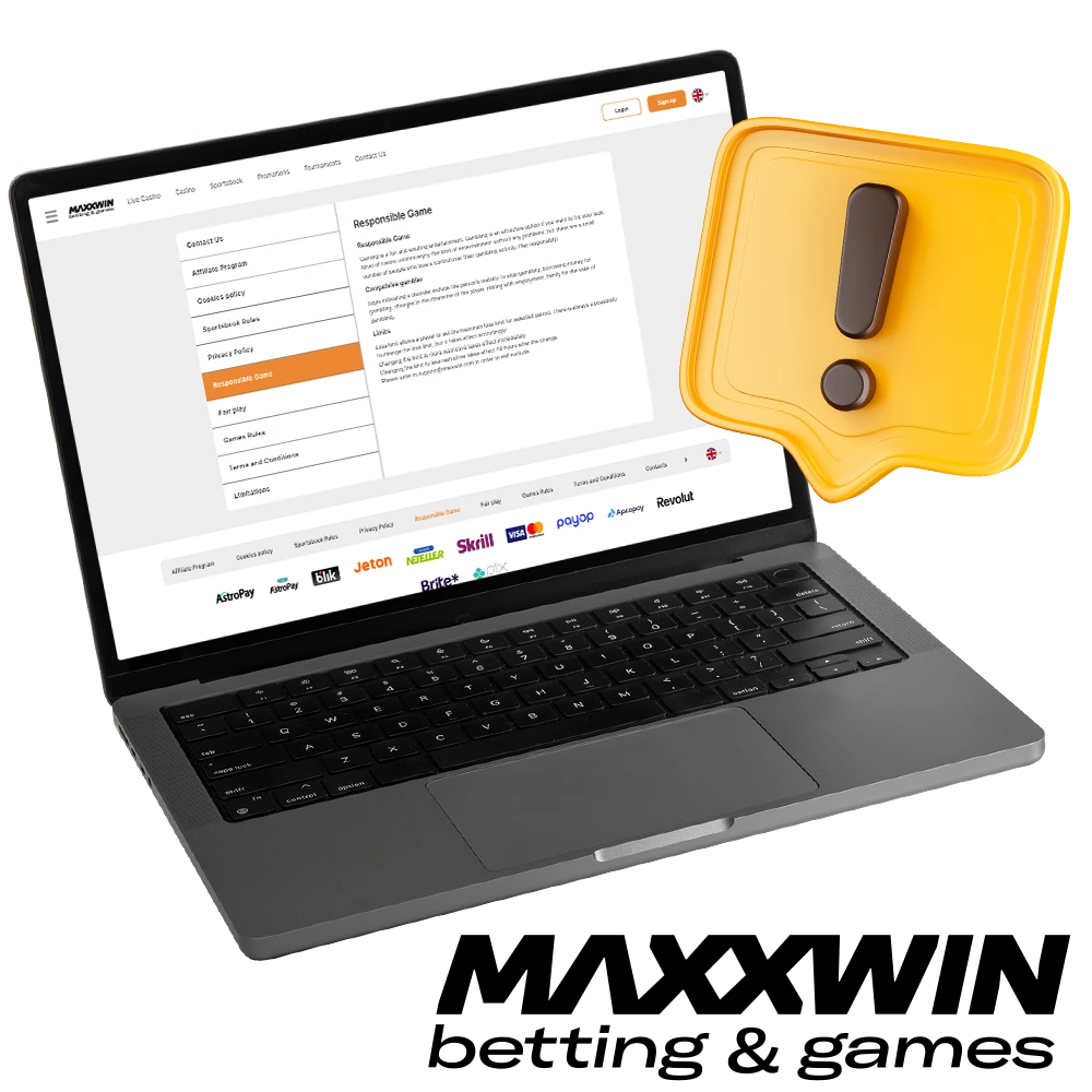 Maxxwin cares about its users and is committed to providing a safe and responsible environment for sports betting and online casino games.
