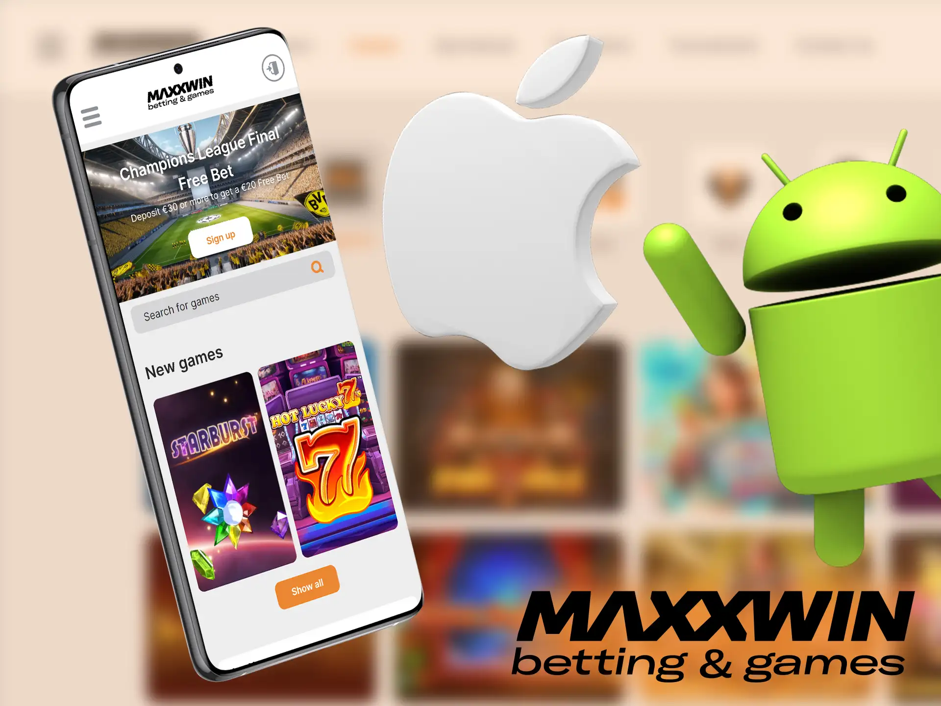 Download the app and play Maxxwin from your mobile device.