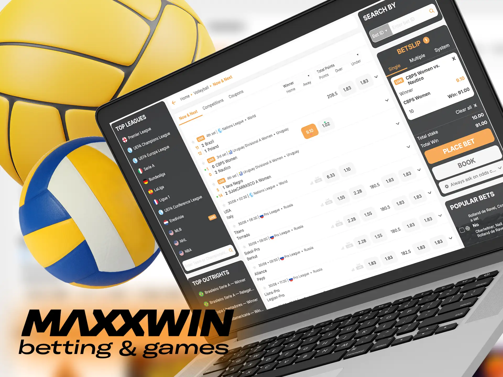 Spike your wins with volleyball bets at Maxxwin.